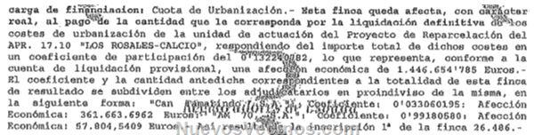 Cargas Urbanizacion En Nota Simple Foro Residencial La Dehesa